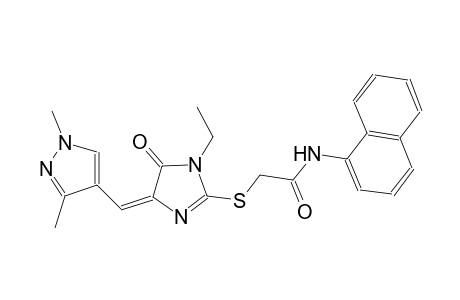 2-({(4E)-4-[(1,3-dimethyl-1H-pyrazol-4-yl)methylene]-1-ethyl-5-oxo-4,5-dihydro-1H-imidazol-2-yl}sulfanyl)-N-(1-naphthyl)acetamide