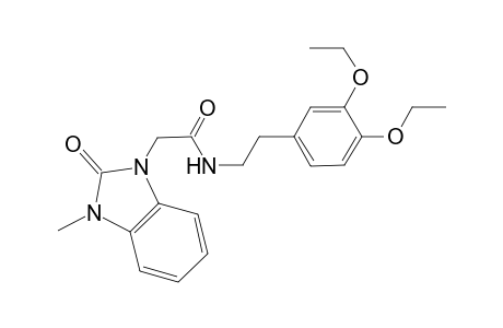 N-[2-(3,4-diethoxyphenyl)ethyl]-2-(2-keto-3-methyl-benzimidazol-1-yl)acetamide