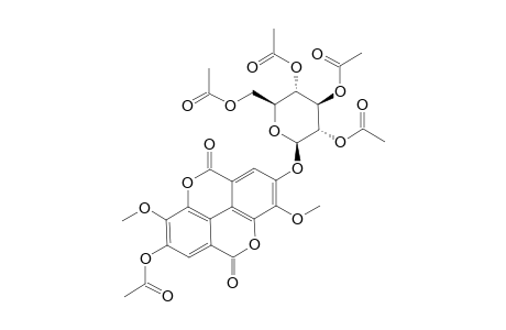 3,3'-DIMETHOXY-4-O-BETA-D-GLUCOPYRANOSYL-ELLEAGIC-ACID-PERACETATE