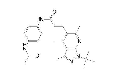 1H-pyrazolo[3,4-b]pyridine-5-propanamide, N-[4-(acetylamino)phenyl]-1-(1,1-dimethylethyl)-3,4,6-trimethyl-