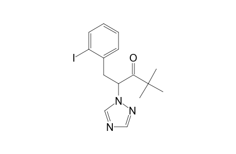 3-Pentanone, 1-(2-iodophenyl)-4,4-dimethyl-2-(1H-1,2,4-triazol-1-yl)-