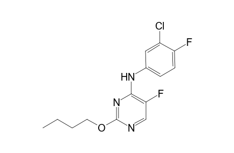 2-Butoxy-N-(3-chloro-4-fluorophenyl)-5-fluoropyrimidin-4-amine