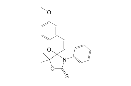 2-THIOXO-3-PHENYL-5,5-DIMETHYL-6'-METHOXY-SPIRO-(1,3-OXAZOLIDINE-4,2'-[2-H]-CHROMENE)