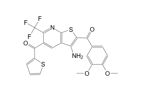 (3-amino-2-(3,4-dimethoxybenzoyl)-6-(trifluoromethyl)thieno[2,3-b]pyridin-5-yl)(thiophen-2-yl)methanone