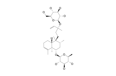 3,14-CLERODADIEN_6-ALPHA-O-BETA-D-QUINOVOPYRANOSYL-13-ALPHA-O-BETA-D-GLUCOPYRANOSIDE