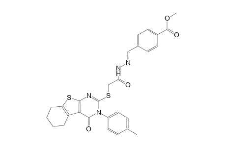 methyl 4-{(E)-[({[3-(4-methylphenyl)-4-oxo-3,4,5,6,7,8-hexahydro[1]benzothieno[2,3-d]pyrimidin-2-yl]sulfanyl}acetyl)hydrazono]methyl}benzoate