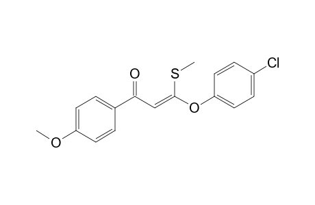 3-(Methylthio)-3-(4-chlorophenoxy)-1-(4-methoxyphenyl)prop-2-en-1-one