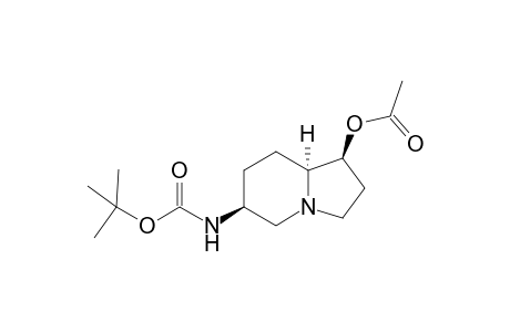 (1S,6S,8aS)-1-Acetoxy-6-[(tert-butoxycarbonyl)amino]octahydroindolizidine