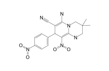 6-Amino-3,3-dimethyl-9-nitro-8-(4-nitrophenyl)-1,3,4,8-tetrahydro-2H-pyrido[1,2-a]pyrimidine-7-carbonitrile