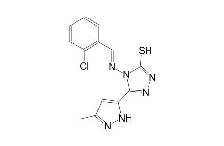 4-{[(E)-(2-chlorophenyl)methylidene]amino}-5-(3-methyl-1H-pyrazol-5-yl)-4H-1,2,4-triazole-3-thiol