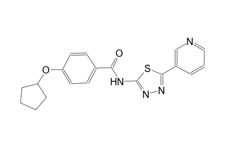 4-(cyclopentyloxy)-N-[5-(3-pyridinyl)-1,3,4-thiadiazol-2-yl]benzamide