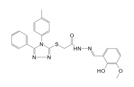 acetic acid, [[4-(4-methylphenyl)-5-phenyl-4H-1,2,4-triazol-3-yl]thio]-, 2-[(E)-(2-hydroxy-3-methoxyphenyl)methylidene]hydrazide