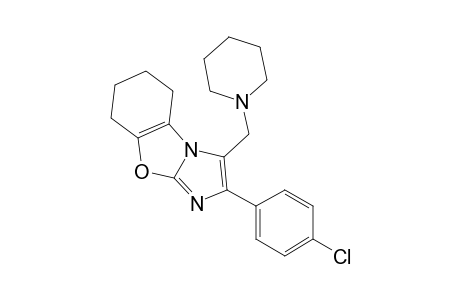 2-(4'-Chlorophenyl)-3-(N-piperidinomethyl)-5,6,7,8-tetrahydroiminazo[2,1-b]benzoxazole