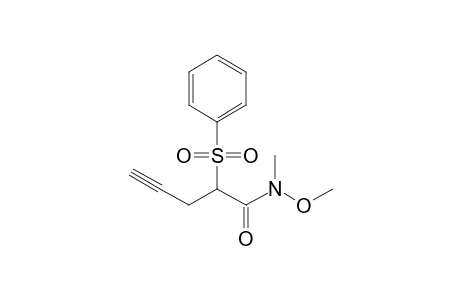 N-Methoxy-N-methyl-2-phenylsulfonylpent-4-ynamide