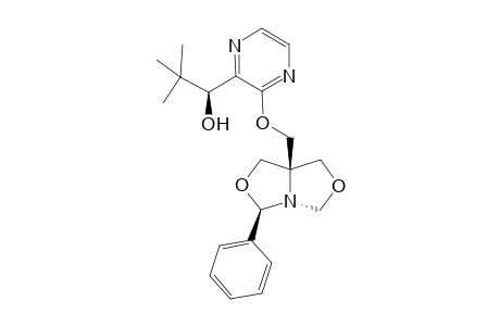 3-[(1S*)-2,2-Dimethyl-1-hydroxyprop-1-yl]-2-{[(1R*,2R*,5S*)-2-phenyl-3,7-dioxa-r-1-azabicyclo[3.3.0]oct-c-5-yl]methoxy}pyrazine