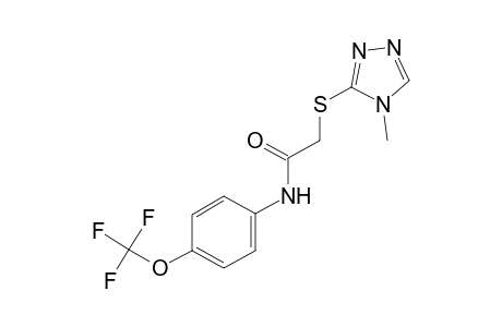 2-(4-Methyl-4H-[1,2,4]triazol-3-ylsulfanyl)-N-(4-trifluoromethoxy-phenyl)-acetamide