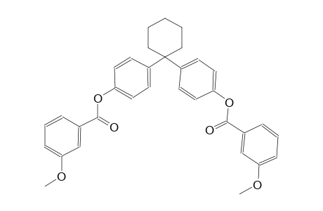 benzoic acid, 3-methoxy-, 4-[1-[4-[(3-methoxybenzoyl)oxy]phenyl]cyclohexyl]phenyl ester