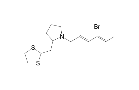 1-[(2E,4Z)-4-bromanylhexa-2,4-dienyl]-2-(1,3-dithiolan-2-ylmethyl)pyrrolidine