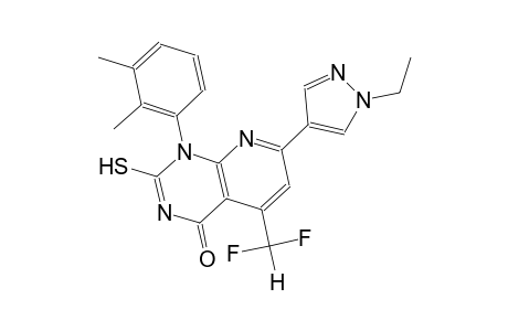 pyrido[2,3-d]pyrimidin-4(1H)-one, 5-(difluoromethyl)-1-(2,3-dimethylphenyl)-7-(1-ethyl-1H-pyrazol-4-yl)-2-mercapto-