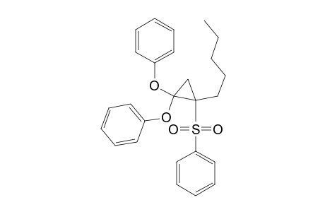 1-Pentyl-2,2-diphenoxy-1-(phenylsulfonyl)cyclopropane