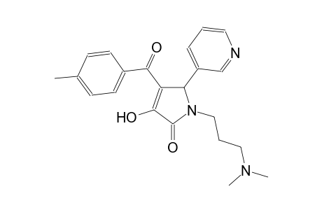 1-[3-(dimethylamino)propyl]-3-hydroxy-4-(4-methylbenzoyl)-5-(3-pyridinyl)-1,5-dihydro-2H-pyrrol-2-one