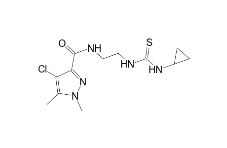 4-chloro-N-(2-{[(cyclopropylamino)carbothioyl]amino}ethyl)-1,5-dimethyl-1H-pyrazole-3-carboxamide