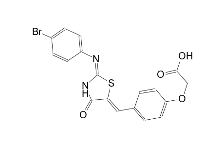[4-((Z)-{(2E)-2-[(4-bromophenyl)imino]-4-oxo-1,3-thiazolidin-5-ylidene}methyl)phenoxy]acetic acid