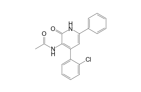 3-Acetamido-4-(2-chlorophenyl)-6-phenyl-2(1H)-pyridone