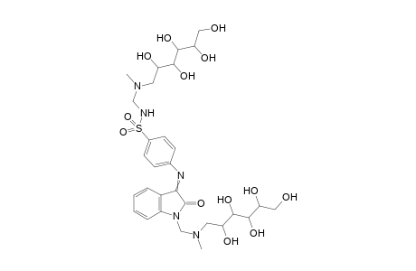 4-[1-((Methyl-2,3,4,5,6-pentahydroxyhexyl)aminomethyl)-2-oxoindolin-3-ylideneamino]-N-((methyl-2,3,4,5,6-pentahydroxyhexyl)aminomethyl) benzenesulfonamide