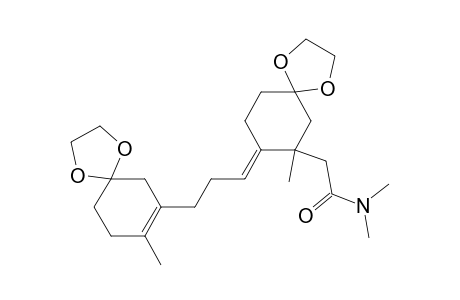 1,4-Dioxaspiro[4.5]decane-7-acetamide, N,N,7-trimethyl-8-[3-(8-methyl-1,4-dioxaspiro[4.5]dec-7-en-7-yl)propylidene]-, (E)-(.+-.)-