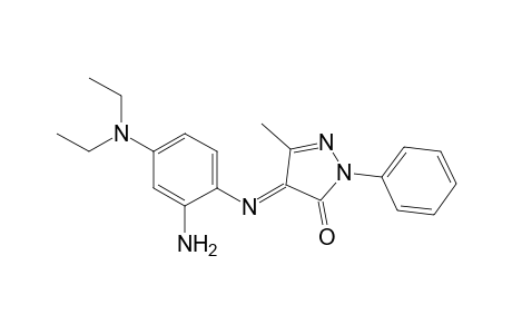 3H-pyrazol-3-one, 4-[[2-amino-4-(diethylamino)phenyl]imino]-2,4-dihydro-5-methyl-2-phenyl-