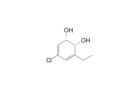 cis-(1S,2R)-1,2-Dihydroxy-3-ethyl-5-chlorocyclohexa-3,5-diene