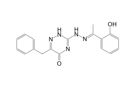 1,2,4-triazin-5(2H)-one, 3-[(2E)-2-[1-(2-hydroxyphenyl)ethylidene]hydrazino]-6-(phenylmethyl)-