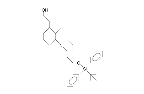 1a,2,3,3Aa, 4,5,5ab,6a,7,8,9,9ab-dodecahydro-1-(2-[T-butyl-diphenyl-silyloxy]-ethyl)-6-(2-hydroxy-ethyl)-pyrrolo(1,2-A)qu