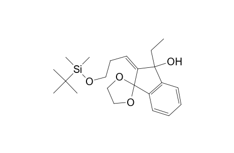 Spiro[1,3-dioxolane-2,1'-[1H]inden]-3'-ol, 2'-[3-[[(1,1-dimethylethyl)dimethylsilyl]oxy]propylidene]-3'-ethyl-2',3'-dihydro-, (Z)-(.+-.)-