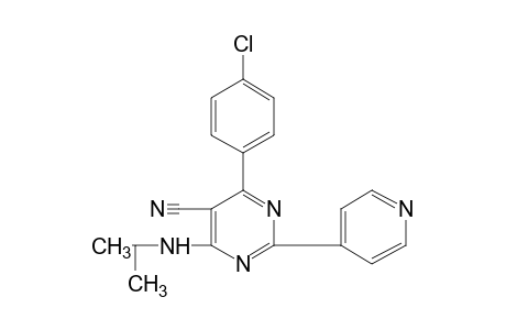 4-(p-CHLOROPHENYL)-6-(ISOPROPYLAMINO)-2-(4-PYRIDYL)-5-PYRIMIDINECARBONITRILE