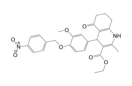 ethyl 4-{3-methoxy-4-[(4-nitrobenzyl)oxy]phenyl}-2-methyl-5-oxo-1,4,5,6,7,8-hexahydro-3-quinolinecarboxylate