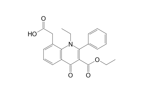 2-(3-carbethoxy-1-ethyl-4-keto-2-phenyl-8-quinolyl)acetic acid