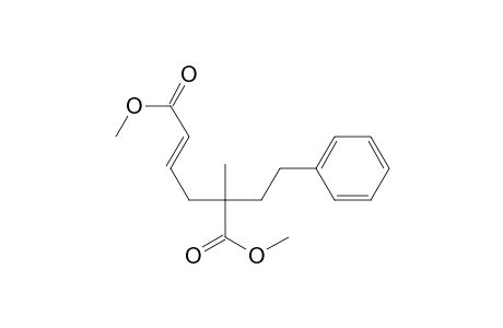 Methyl 5-carbomethoxy-5-methyl-7-phenyl-2-heptenoate