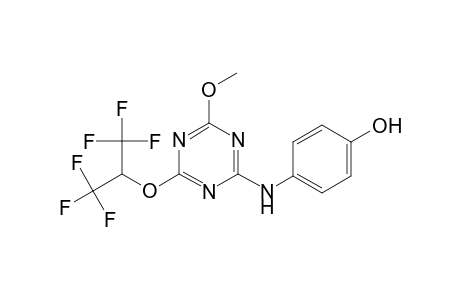 4-({4-methoxy-6-[2,2,2-trifluoro-1-(trifluoromethyl)ethoxy]-1,3,5-triazin-2-yl}amino)phenol