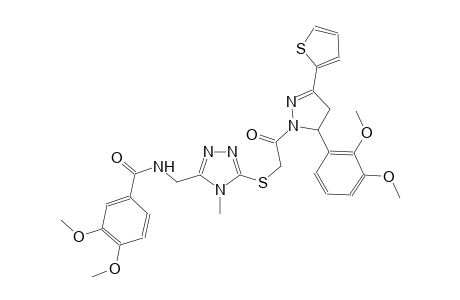 benzamide, N-[[5-[[2-[5-(2,3-dimethoxyphenyl)-4,5-dihydro-3-(2-thienyl)-1H-pyrazol-1-yl]-2-oxoethyl]thio]-4-methyl-4H-1,2,4-triazol-3-yl]methyl]-3,4-dimethoxy-