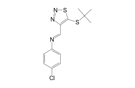 4-(4-CHLOROPHENYL)-IMINOMETHYL-5-S-TERT.-BUTYLTHIO-1,2,3-THIADIAZOLE