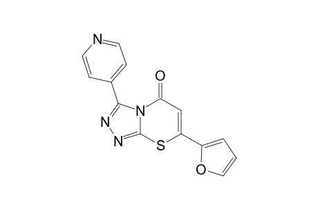 5H-[1,2,4]Triazolo[3,4-b][1,3]thiazin-5-one, 7-(2-furanyl)-3-(4-pyridinyl)-