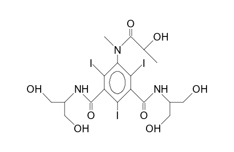 S(-)-N,N'-Bis[2-hydroxy-1-hydroxymethyl-ethyl]-5-[N-(2-hydroxy-1-oxo-propyl)-methylamino]-2,4,6-triiodo-isophthaldiamide