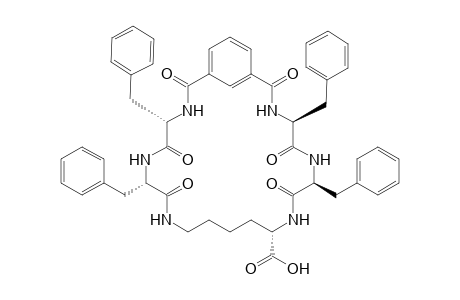 (4S,7S,17S,20S)-4,7,17,20-tetrabenzyl-2,5,8,16,19,22-hexaoxo-3,6,9,15,18,21-hexaaza-1(1,3)-benzenacyclodocosaphane-10-carboxylic acid