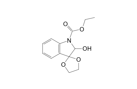 2-Hydroxy-3,3-ethylenedioxy-2,3-dihydroindole-1-carboxylic acid ethyl ester