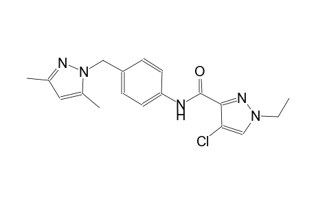 4-chloro-N-{4-[(3,5-dimethyl-1H-pyrazol-1-yl)methyl]phenyl}-1-ethyl-1H-pyrazole-3-carboxamide