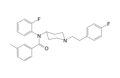 N-(2-Fluorophenyl)-N-(1-[2-(4-fluorophenyl)ethyl]piperidin-4-yl)-3-methylbenzamide