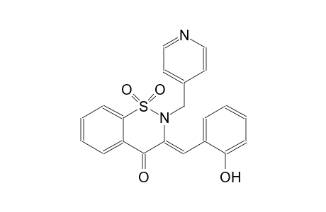 4H-1,2-benzothiazin-4-one, 2,3-dihydro-3-[(2-hydroxyphenyl)methylene]-2-(4-pyridinylmethyl)-, 1,1-dioxide, (3Z)-