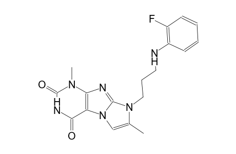 1H-imidazo[2,1-f]purine-2,4(3H,8H)-dione, 8-[3-[(2-fluorophenyl)amino]propyl]-1,7-dimethyl-